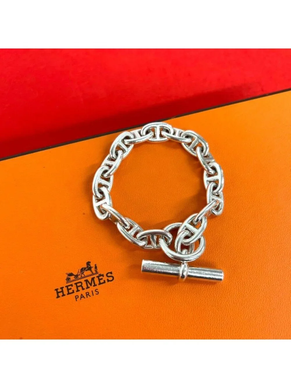 Hermes Chaine D'Ancre MM 16 Top Bracelet Martin Margiela Era 925 Sterling Silver